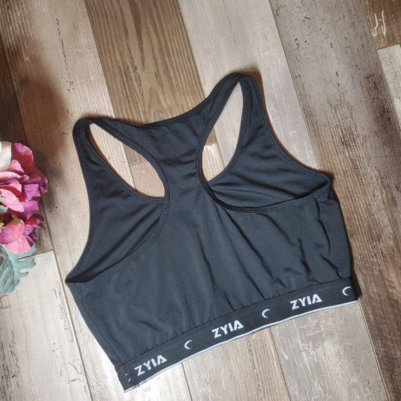 ZYIA Active Classic Comfort Racerback Sports Bra Black Size Medium - Picture 11 of 11